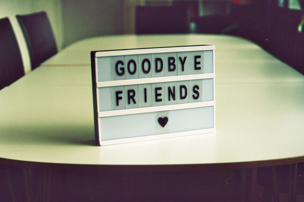 Bye, Cloudbase,Hi, Community - 1 gray goodbye friends board